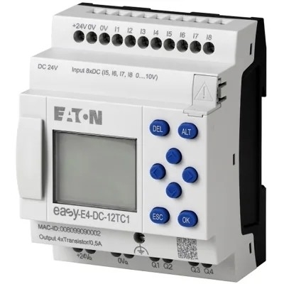Reletos de control EASY-E4-AC-12RCX1 8DI4RO 100-240V AC/DC Terminal de tornillo de teclado Ethernet