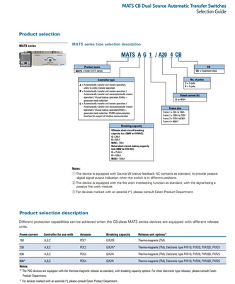 MATSC G1/A25 3 CB PDCG1 25A CB Tipo A B C Controlador de corriente nominal 20A 20A Modelo 3