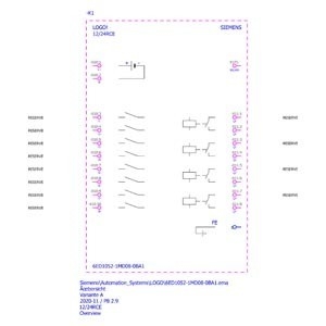 6ED1052-1MD08-0BA1 PLC LOGO Módulo básico con pantalla de características y funciones avanzadas