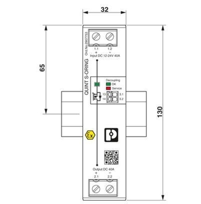 Módulo de redundancia de larga duración QUINT4-S-ORING/12-24DC/1X40/ con revestimiento protector