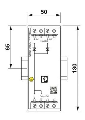Módulo de redundancia de larga duración QUINT4-S-ORING/12-24DC/1X40/ con revestimiento protector