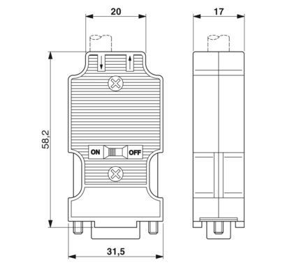 2904467 Conector de bus D-SUB SUBCON-PLUS-M/AX 9 para una transmisión de datos rápida y estable