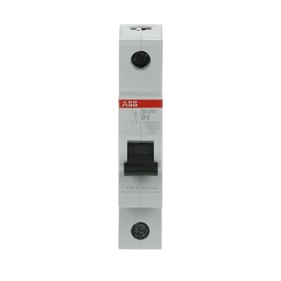 MCB SH201-B6 Interruptor de circuito en miniatura de 1 polo 6A de corriente nominal