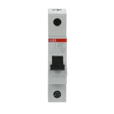1P BCD Curva B 16A Interruptor de circuito en miniatura MCB SH201-B16 con 1 polo B