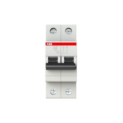 MCB SH202-B20 Interruptor de circuito en miniatura 20A Corriente nominal 2P B 220V Tensión nominal
