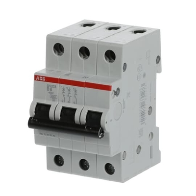 MCB SH203-B6 Interruptor de circuito en miniatura Frecuencia nominal Hz 50 Número de polo 3 6 A