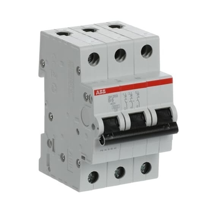 MCB SH203-B6 Interruptor de circuito en miniatura Frecuencia nominal Hz 50 Número de polo 3 6 A