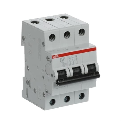 Capacidad de ruptura 3P B 16 A MCB SH203-B16 Disruptor de circuito en miniatura Corriente nominal 16A