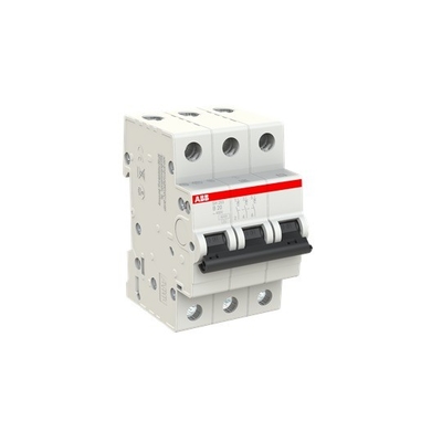 MCB SH203-B20 Interruptor de circuito en miniatura B BCD Curva B Frecuencia nominal Hz 50 20A B 3P