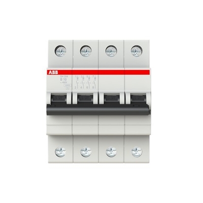 BCD Curva B MCB SH204-B10 Interruptor de circuito en miniatura 4P B Corriente nominal 10A