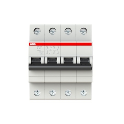 MCB SH204-B40 Interruptor de circuito en miniatura 4P B Frecuencia nominal Hz 50 40A Corriente nominal