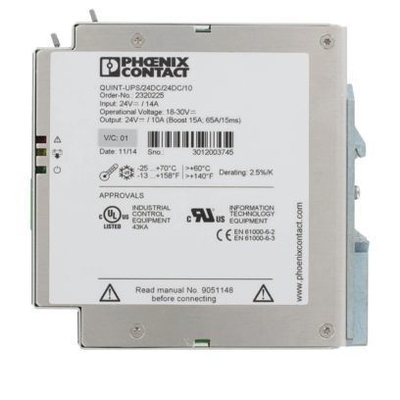 QUINT-UPS/24DC/24DC/10 Fuente de alimentación ininterrumpida con salida e entrada 24DC 2320225