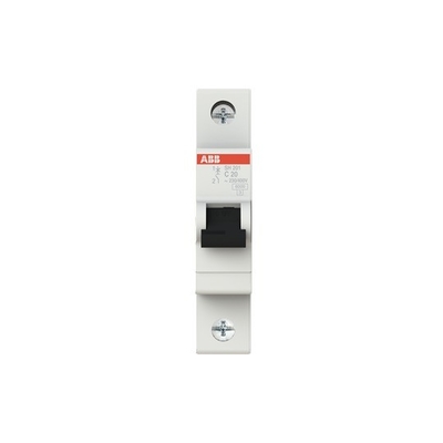1P C 20 A MCB SH201-C20 Interruptor de circuito en miniatura Curva BCD C 1P Capacidad de ruptura 1P