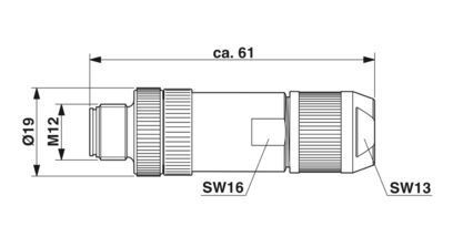 SACC-M12MRD-4Q SH PN 1554539 Conector de datos La solución perfecta para la transmisión de datos