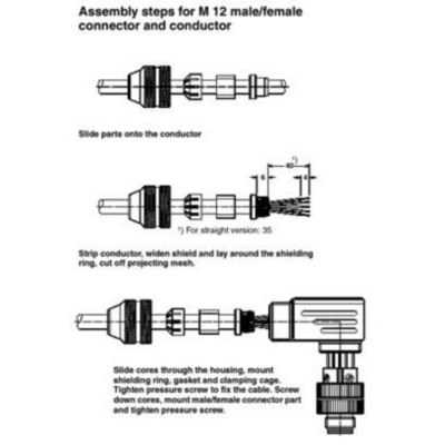 SACC-M12FSB-5CON-PG9 SH AU Conector de datos 1507777 y duradero para necesidades industriales