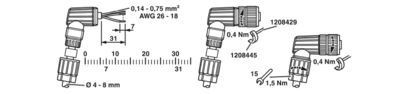 SACC-M12FR-5PL 1424690 Conector La solución definitiva para la conectividad industrial