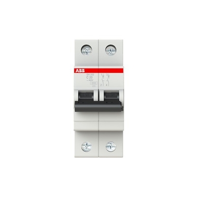 Interruptor de circuito en miniatura de 20A C con curva BCD y frecuencia de 50Hz MCB SH201-C20NA