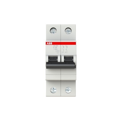 MCB SH202-C25 Interruptor de circuito en miniatura de alta capacidad de rotura 2P C 25 A con curva C