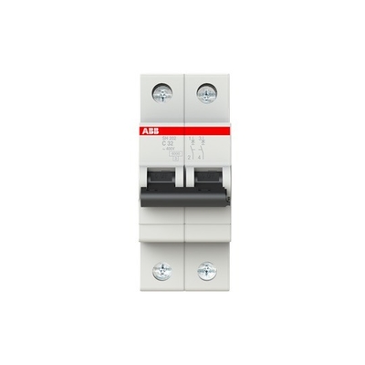 SH202-C32 Interruptor de circuito en miniatura 2P 32 A BCD Curva C para dispositivos de seguridad eléctrica