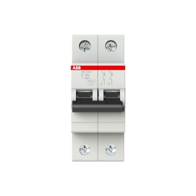 50A Corriente nominal MCB SH202-C50 Interruptor de circuito en miniatura 2P Frecuencia nominal Hz 50