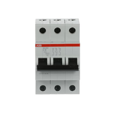 MCB SH203-C6 Rompehielos de circuito pequeño 3P 6A C Corriente nominal 6A MCB