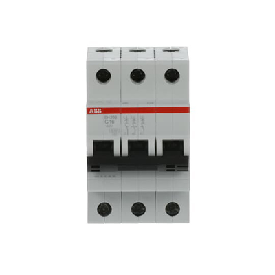 MCB SH203-C16 Interruptor de circuito en miniatura Número de polo 3 16 A Frecuencia nominal Hz 50
