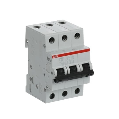 MCB SH203-C16 Interruptor de circuito en miniatura Número de polo 3 16 A Frecuencia nominal Hz 50