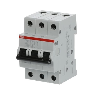 MCB SH203-C20 Interruptor de circuito en miniatura 3P Corriente nominal 20A Frecuencia nominal 50 Hz