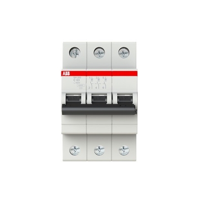 Capacidad de rotura 3P C 63A MCB SH203-C63 Interruptor de circuito en miniatura Frecuencia nominal Hz 50