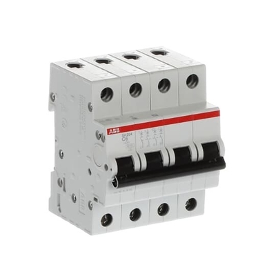 MCB SH204-C6 Interruptor de circuito en miniatura 4P C 6A Corriente nominal 20A Tensión nominal 220V