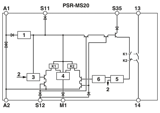 Protección del relé de acoplamiento PSR-MS25-1NO-1DO-24DC-SC Relé de seguridad para el apagado de seguridad