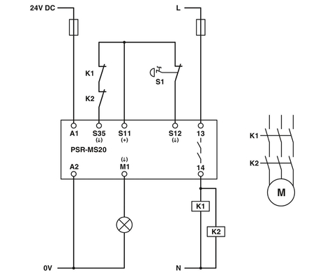 PSR-MS60-2NO-24DC-SC Relay de acoplamiento para la protección de la seguridad en fábricas e instalaciones