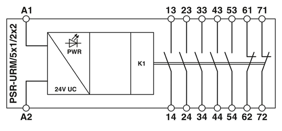 PSR-SCP-24UC/URM/5X1/2X2 Relay de acoplamiento 22.5*114.5*99MM Ideal para propósitos de protección