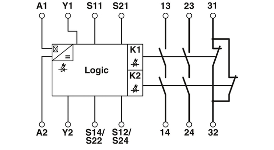 22.5*112*114.5mm PSR-SPP-24UC/THC4/2X1/1X2 Relé de seguridad y teoría del relé de voltaje