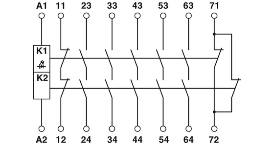Modulo de extensión PSR-SCP-24UC/URM4/5X1/2X2/B con apagado de seguridad y relé de acoplamiento