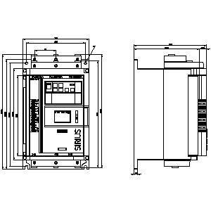 Sirius Soft Starter Tamaño 2 terminales de tornillo salida analógica HMI estándar 3RW5126-1XC14-0S