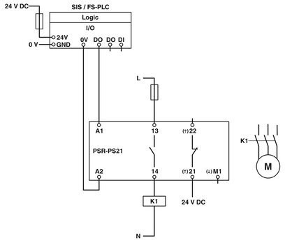 Relay de acoplamiento- PSR-PS21-1NO-1NC-24DC-SC por contacto con Phoenix- Protección incluida