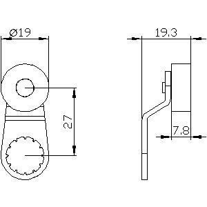 Actuador industrial de acero inoxidable 3SE5000-0AA12 con palanca de giro y rodillo de 19 mm