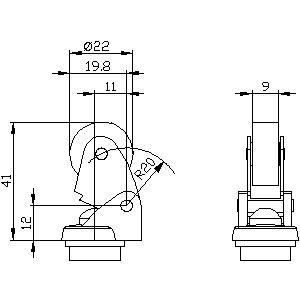 Actuador de grado industrial 3SE5000-0AE01 con rodillo de plástico de 22 mm y palanca metálica