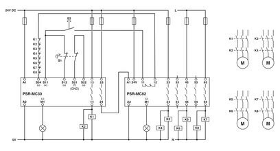 Modulo de extensión PSR-MC82-5NO-1NC-1DO-24DC-SC con contacto desde Phoenix