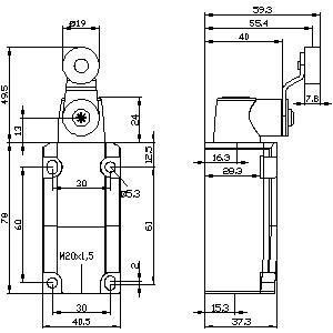 3SE5112-0CH02 Interruptor de posición metálico para actuador de giro parcial en aplicaciones industriales
