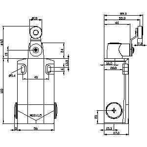 Interruptor de posición de palanca de giro de piezas metálicas industriales 3SE5162-0CH01 XL para control preciso