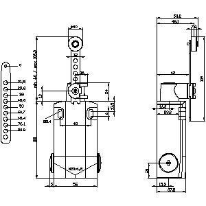 3SE5162-0CH60-1AJ0 Interruptor de posición de palanca de giro de piezas metálicas XL para automatización industrial