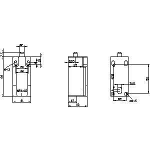 Conmutador de posición de plástico de 31 mm M20x1.5 sin inyector de LED plástico 3SE5232-0CC05-1CA0