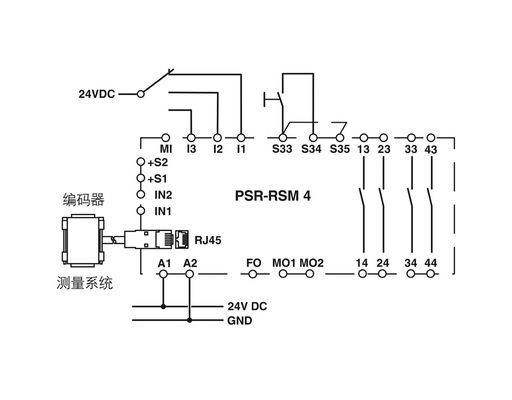 Protección PSR-SPP-24DC/RSM4/4X1 Equipo de seguridad con apagado de carga de contacto