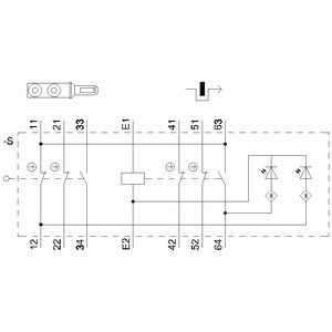 Interruptor de posición de plástico M20 X 1 5 Ye/gr FKV Descarga auxiliar en el frente 3SE53221SD21