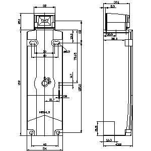 Interruptor de posición de plástico M20 X 1 5 Ye/gr FKV Descarga auxiliar en el frente 3SE53221SD21