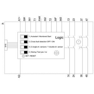 3SK1121-1CB44 Relay de seguridad 3SK1 Unidad básica para medidas y funciones de seguridad reforzadas