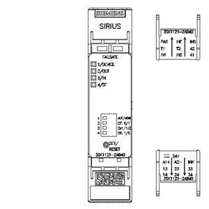 3SK1 Relay de seguridad de la unidad básica 3SK1121-2AB40 3 Circuitos habilitadores Terminal de carga de resorte