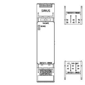 4RO Extensión de salida y terminal de tornillo 3SK1211-1BW20 Relé de seguridad para AC/DC 110-240V